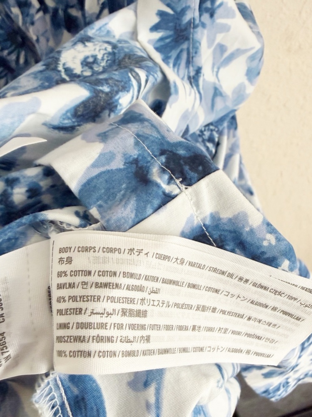 Abercrombie & Fitch Emerson Poplin Puff Sleeve Blue Floral Midi Dress Size Small - Picture 6 of 7